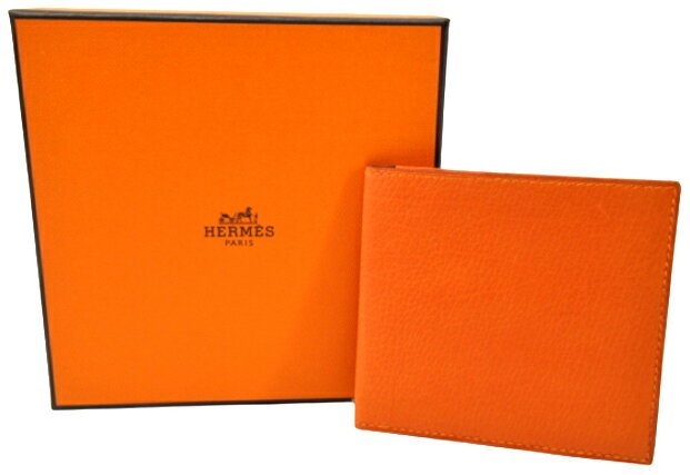 【中古】HERMES“エルメス”PORTE-BILLETS MACAU ポルテ チケットホルダー レザーカバー 051401CA-93 ヴォーロデオ×アニオン オレンジ【鹿児島店】