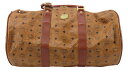 【中古】MCM “エムシーエム” ヴィセトス ボストンバッグ 2WAYショルダー ハンドバッグ クロスボディ 斜め掛け 肩掛け ロゴグラム ブラウン系【鹿児島店...