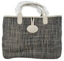 【未使用】LONGCHAMP“ロンシャン”ロゾ リバーシブル トート ハンドバッグ 1986 657 897キャンバス グレー系×ベージュ系【鹿児島店】(4)