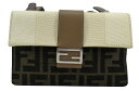 【中古】FENDI “フェンディ” バゲット スリム クラッチ ショルダーバッグ クロスボディ 斜め掛け 肩掛け ポーチ ポシェット バケット 7M0295 ブ...