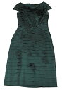 【中古】TADASHI SHOJI “タダシ ショージ” ティアード コサージュ ミディアムドレス ワンピース CY70358M サイズ4 (S/11号相当)【...