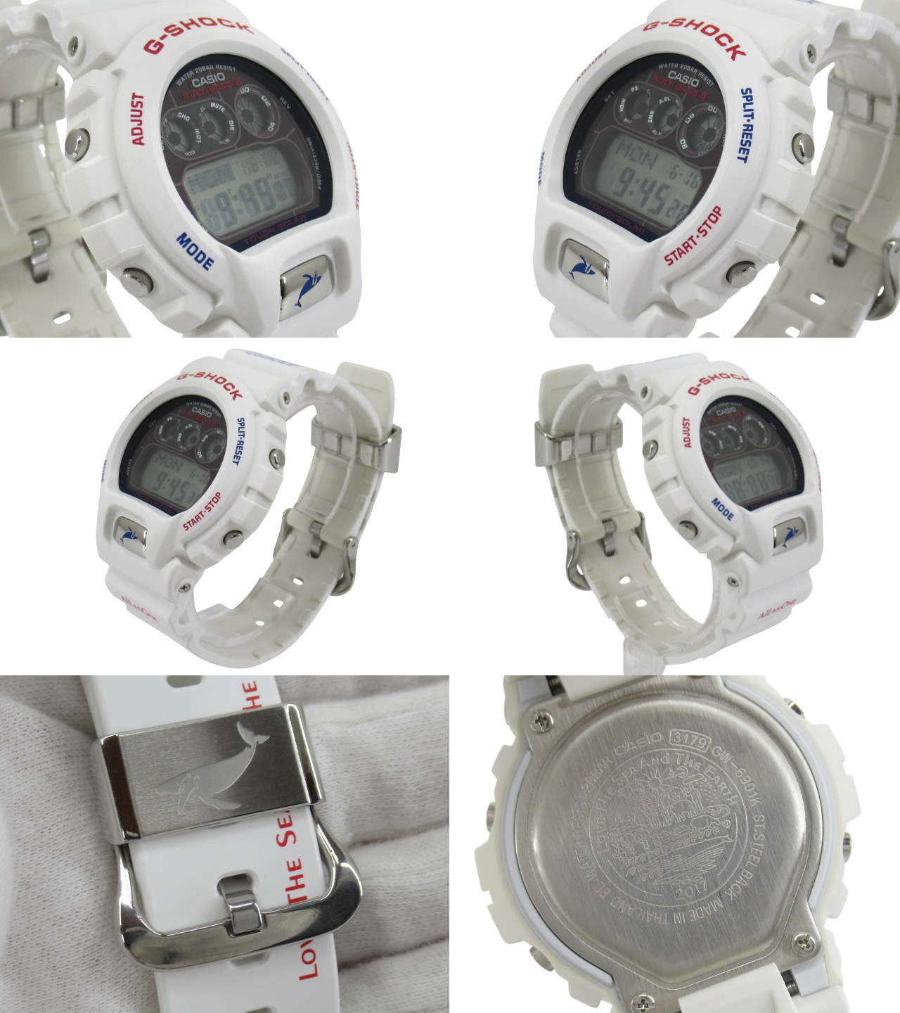 【中古】G-SHOCK “ジーショック” イルクジ 2016年 アイサーチ・ジャパン 電波ソーラー デジタルウォッチ 腕時計 Love The Sea And The Earth GW-6901K-7JR ホワイト【鹿児島店】