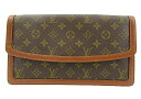 【中古】LOUIS VUITTON “ルイヴィトン” モノグラム ポシェット・ダムGM クラッチ セカンドバッグ トラベルケース ポーチ ECLAIRジップ ヴィンテージ オールド M51810 ブラウン系【鹿児島店】