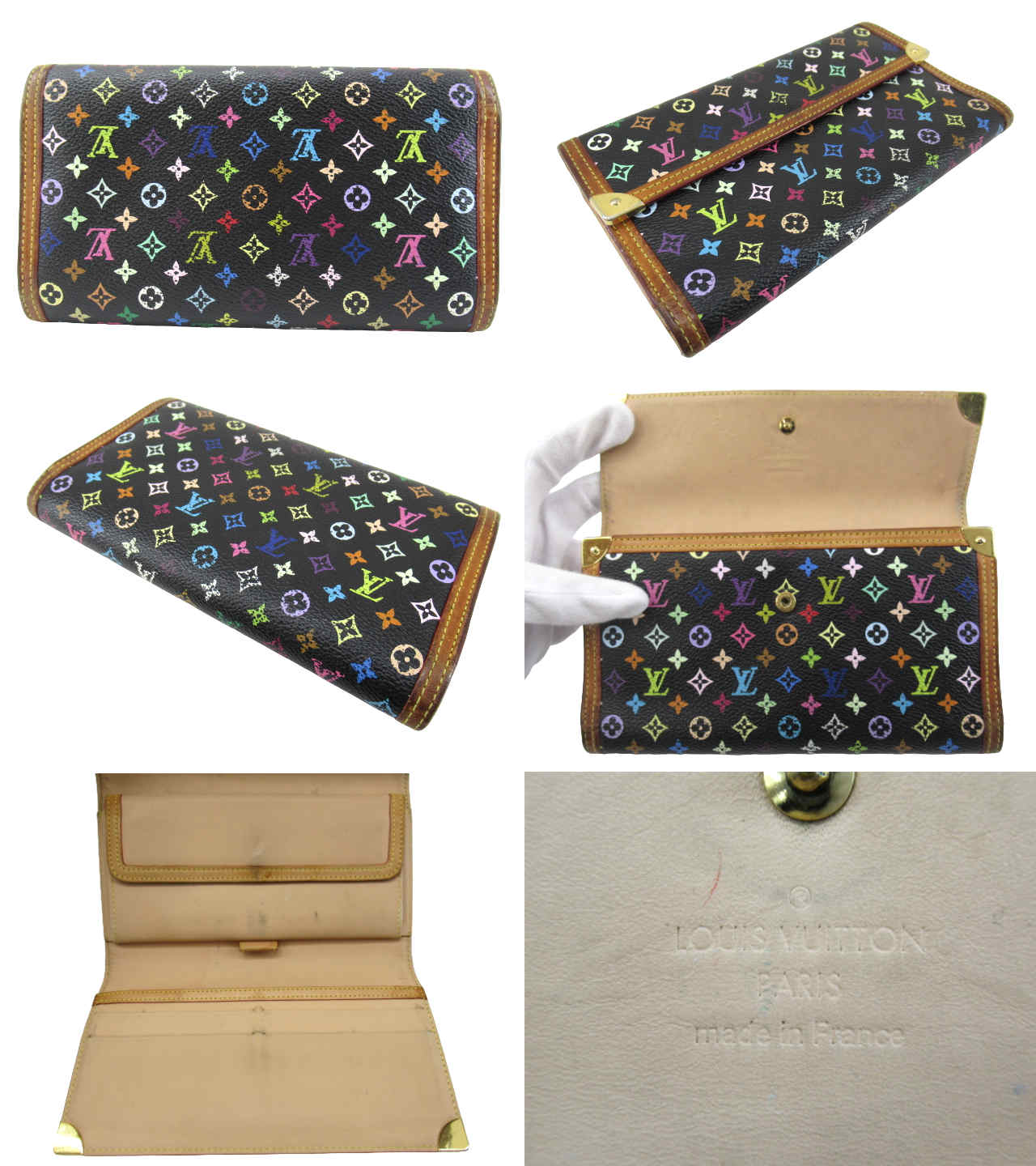 【中古】LOUIS VUITTON “ルイヴィトン” モノグラム・マルチカラー ポルトトレゾール・インターナショナル ロングウォレット 長財布 M92658 ノワール【鹿児島店】 2