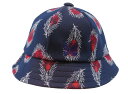 【未使用】Needles “ニードルズ” 23AW Bermuda Hat Poly Jq. Feather バミューダハット ポリジャガード フェザー 帽子 タグ付き NS056 L (60cm) パープル【鹿児島店】