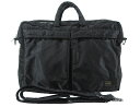 【中古】PORTER “ポーター” TANKER 2WAY OVERNIGHT BRIEFCASE タンカー オーバーナイト ブリーフケース ビジネスバッグ ハンドバッグ ショルダー クロスボディ 斜め掛け 622-09309 19L ブラック【鹿児島店】