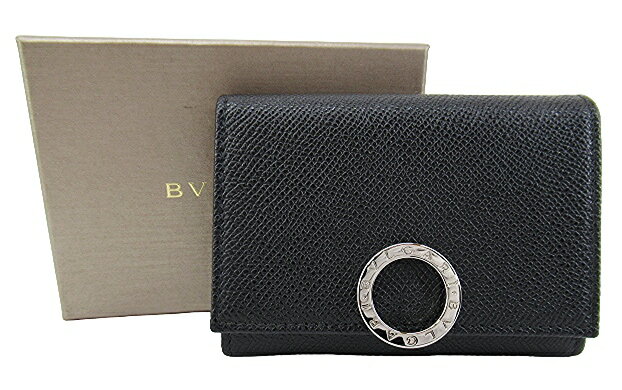 ブルガリ 名刺入れ 【未使用】BVLGARI “ブルガリ” ブルガリブルガリ カードケース 名刺入れ 小物入れ マルチケース カーフレザー 30420 ブラック【鹿児島店】