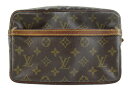 【中古】LOUIS VUITTON “ルイヴィトン” モノグラム コンピエーニュ23 クラッチ セカンドバッグ ポーチ トラベルケース M51847 ブラウン系 【鹿児島店】