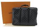 【中古】LOUIS VUITTON “ルイヴィトン” ダミエ・グラフィット ポルトドキュマン・ヴォワヤージュ ブリーフケース ビジネスバッグ ハンドバッグ N4...