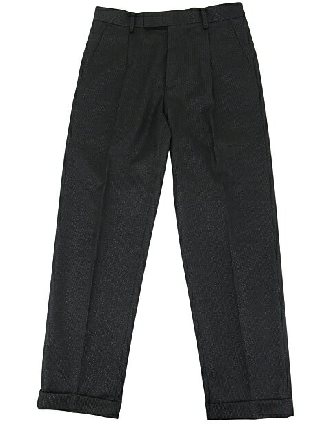 【中古】WACKO MARIA×DORMEUIL “ワコマリア×ドーメル” 24SS GLITTER PLEATED TROUSERS TYPE-2 グリッター プリーテッド トラウザーズ スラックス パンツ ラメ GUILTY PARTIES 24SSE-WMP-TR05 サイズL ブラック【鹿児島店】