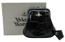 【中古】Vivienne Westwood “ヴィヴィアン ウエストウッド” JANE PURSE KEYRING がま口 コインケース 小銭入れ キーリング付き コンパクトウォレット 財布 53030008 40514 ブラック【鹿児島店】