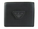 【中古】EMPORIO ARMANI “エンポリオアルマーニ” PVCレザー ショートウォレット ラバー イーグルマーク 二つ折り財布 Y4R165 Y019V 81072 ブラック【鹿児島店】