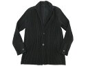 【未使用】HOMME PLISSE ISSEY MIYAKE “オムプリッセイッセイミヤケ” プリーツ加工 テーラードジャケット タグ付き HP55JD001 サイズ1 ブラック【鹿児島店】