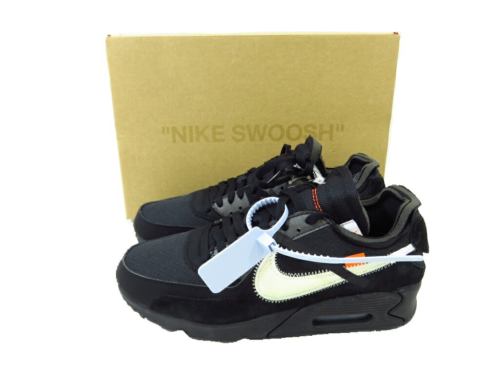 【未使用】OFF-WHITE×NIKE AIR MAX 90 THE 10オフホワイト ナイキ エアマックス 90 THE 10AA7293-001 "BLACK/CORN" スニーカー 27.0cm【加治木店】