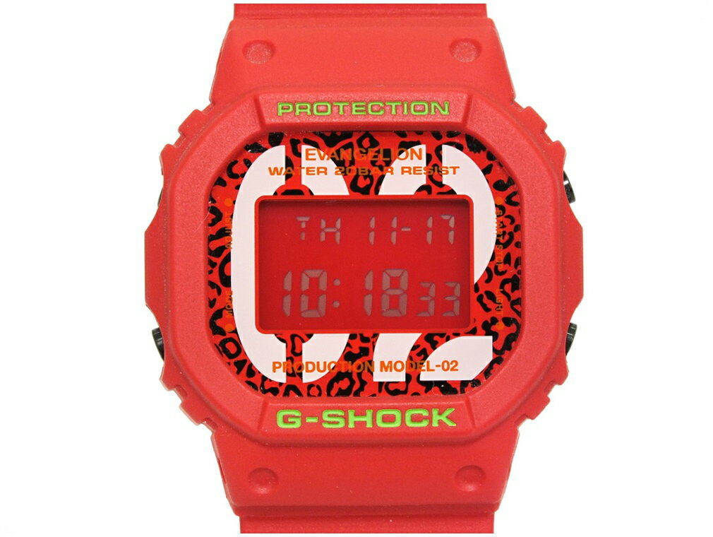 腕時計, メンズ腕時計 EVANGELIONG-SHOCKRADIO EVA 2 DW-5600 EVA-02 THE BEAST MODEL feat.RADIO EVA G 2 