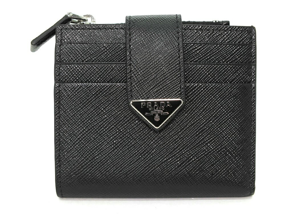 プラダ 二つ折り財布 レディース 【未使用】PRADA サフィアーノ 二つ折り財布 2MC066 2DYG F0002 "プラダ ウォレット ブラック"【都城店】