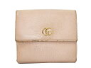 【中古】GUCCI Wホック GGロゴ 二つ折り財布 