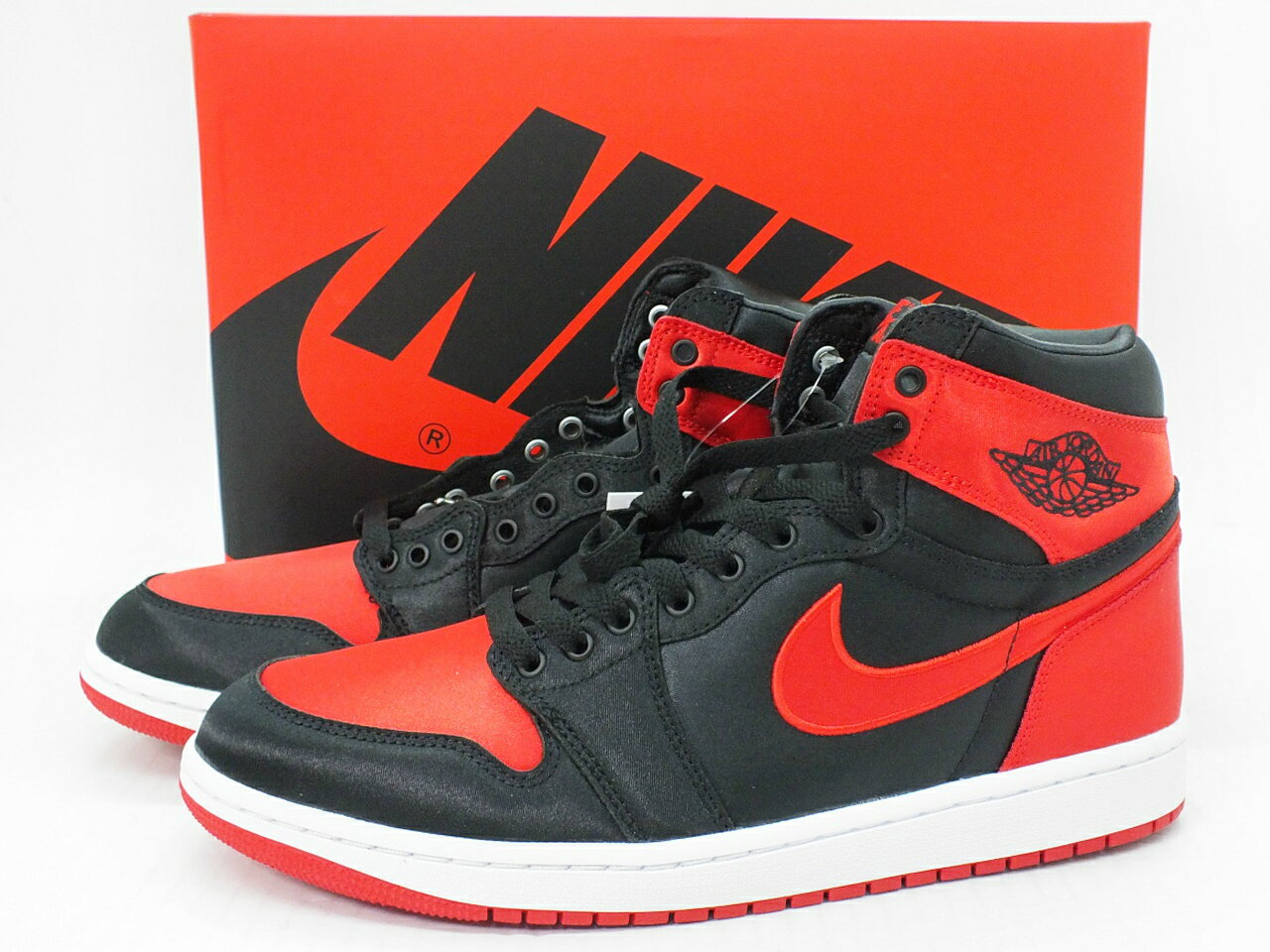 ygpzNIKE WMNS AIR JORDAN 1 HIGH OG gSATIN BREDh FD4810-061 27.5cm 