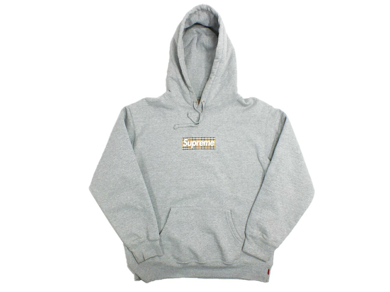 【中古】□ Supreme×Burberry Box Logo Hooded Sweatshirt 22SS ”シュプリーム×バーバリー ボックス ロゴ フーディー スウェットシャツ プルオーバーパーカー”【都城店】