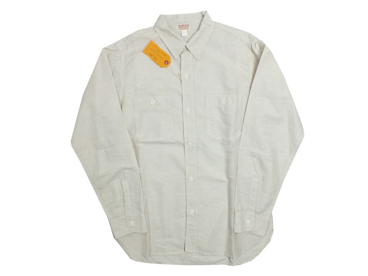AtLast&Co ロングスリーブコットンワークシャツ size15 アット AtLast&Co ロングスリーブコットンワークシャツ size15 アット