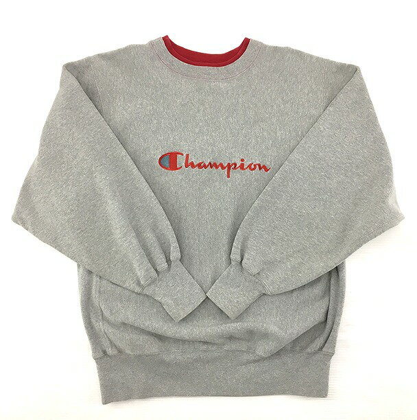 【中古】【サイズ：XL】Champion チャンピオン 90's REVERSE WEAVE SWEAT SHIRTプルオーバー スウェット 二重襟 フロント刺繍 メンズ トップス グレー 【一宮店】