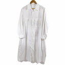 【中古】【サイズ2 】YOHJI YAMAMOTO + NOIR ヨウジヤマモト19SS 2ブロード 脇釦開襟コートシャツ ワンピース トップス【一宮店】