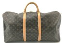 【中古】LOUIS VUITTONルイヴィトンキーポル 60 M41422 モノグラムボストンバッグ BROWN 【一宮店】(4)