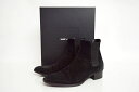 yÁzSAINT LAURENT WYATT 30 CHELSEA BOOT IN BLACK SUEDE 443208 BT300 1000 TCY42 