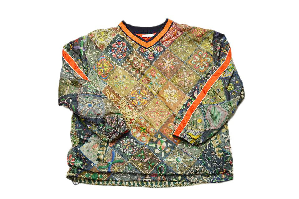 【中古】Pierre-Louis Mascia Multicolor Print V-Neck Sweater 