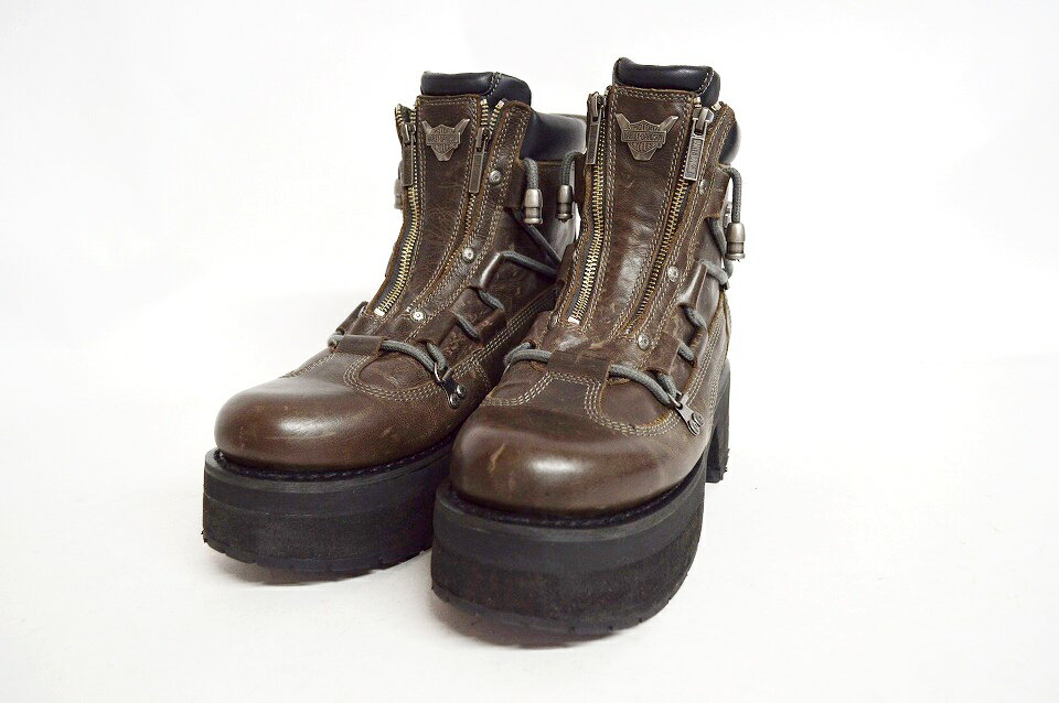 【中古】Harley-Davidson Brake Light Flash 6.25-Inch Motorcycle Boots D96275 27.5cm "ハーレーダビッドソン ブレーキライトフラッシュ モーターサイクルブーツ"【加納店】