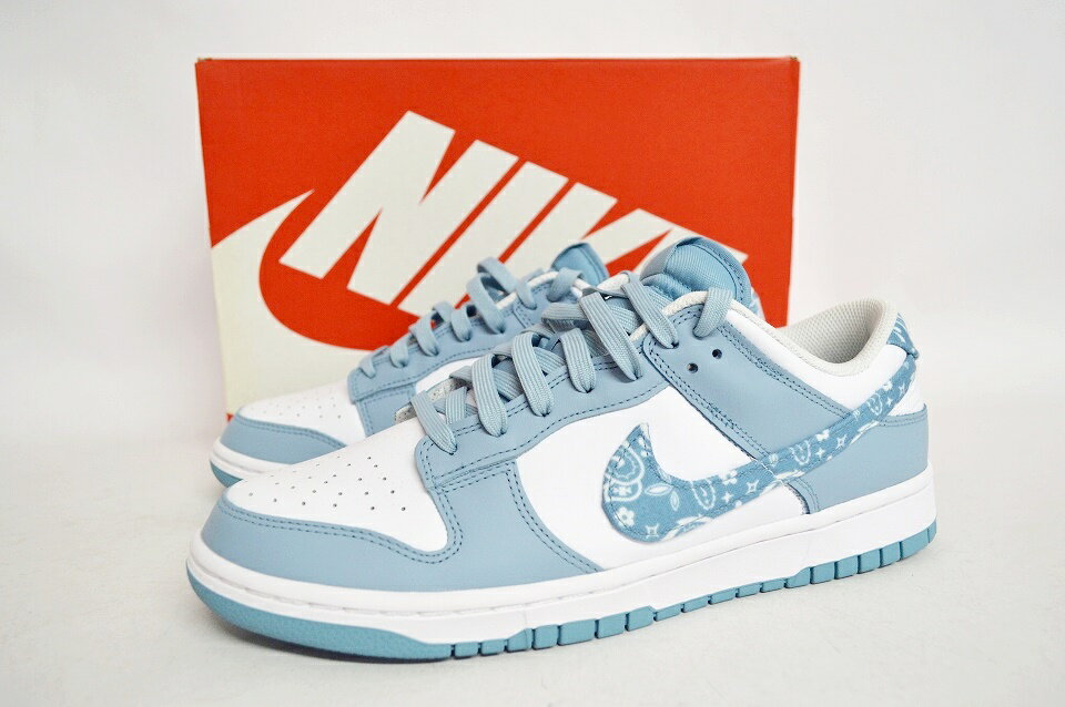 【中古】NIKE WMNS DUNK LOW ESS Blue Paisley DH4401-101 28.5cm ナイキ ウィメンズ ダンク ロー ブルーペイズリー スニーカー 【加納店】