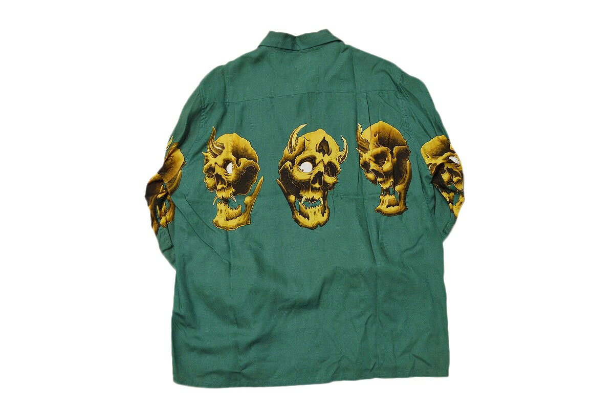 【中古】WACKO MARIA 56 TATTOO STUDIO / L/S HAWAIIAN SHIRT 56TS-WM-HI03 "ワコマリア 56 タトゥースタジオ 長袖ハワイアンシャツ アロハシャツ"【加納店】