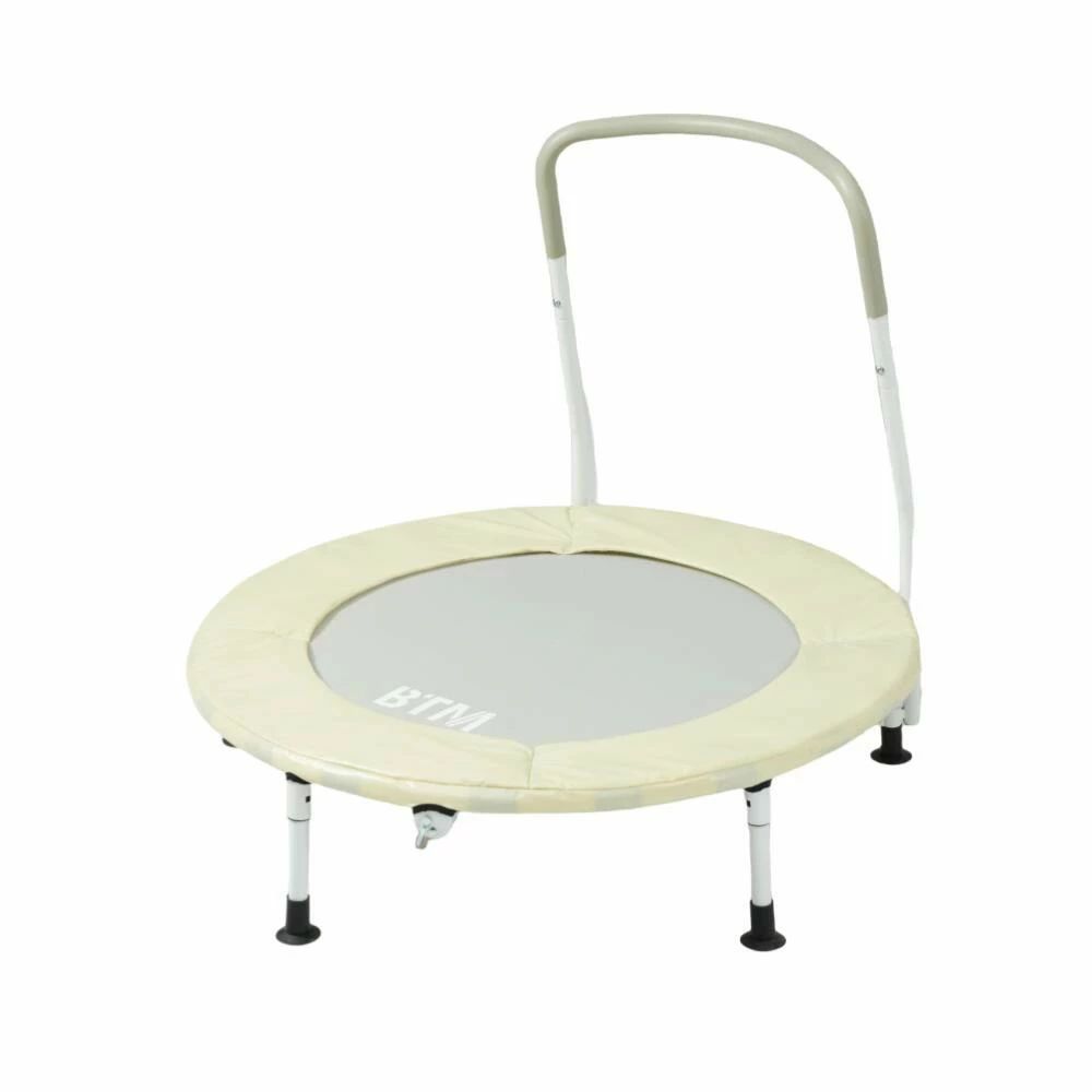 2025年新作 トランポリン BTM 補助手すり付き カバー 手すり取り外し可能 ベージュ・耐荷重50kg 91*78c..