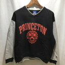 CHAMPION 90'S Vネック トレーナー SIZE:M ブラック×グレー サラリー製【中古】古着 メンズファッション 53FSSS05172(4)