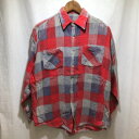 70'S HUNTER'SLANE プリントネルシャツ 襟芯あり 長袖 SIZE:M チェック【中古】古着 メンズファッション 53FSSS05183(4)