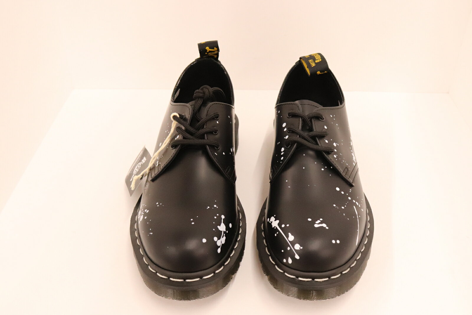 【中古】Dr.Martens × NEIGHBORHOOD/1461 NEIGHBORHOOD/MADE IN ENGLAND/27593922/UK8/27.0cm/BLK/WHT