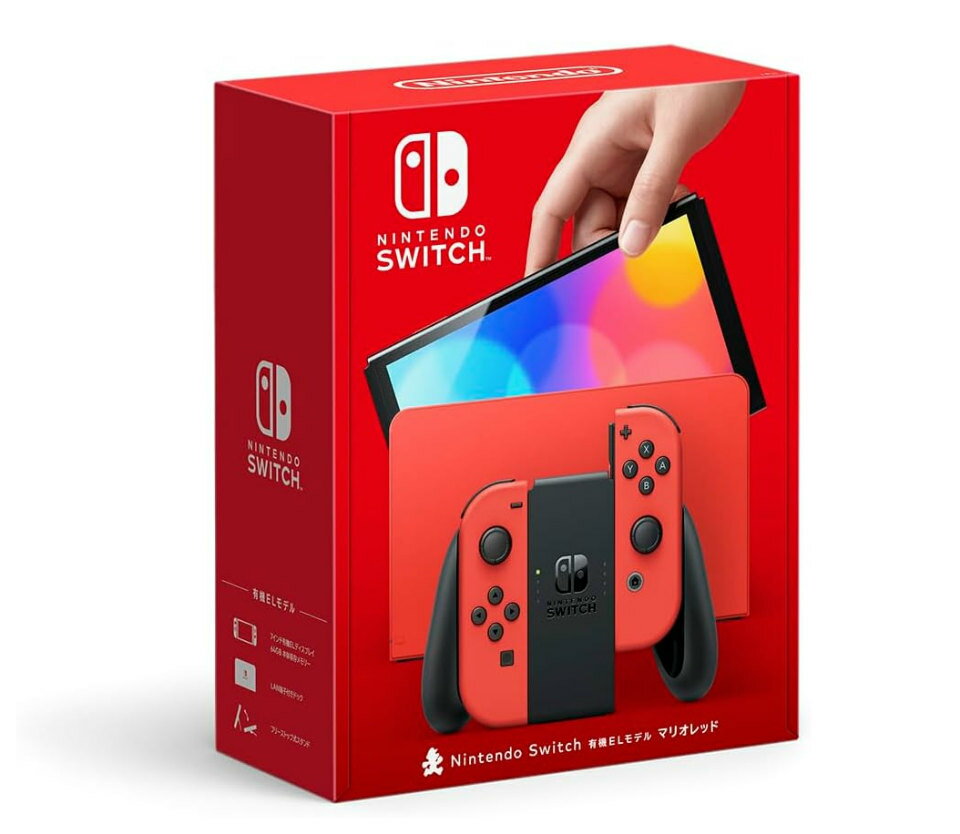 【未使用】Nintendo Switch (有機ELモデル) マリオレッド "ニンテンドースイッチ"【住吉店】