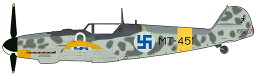 【未使用】HOBBY MASTER 1/48 メッサーシュミット Bf-109G-6 イルマリ・ユーティライネン准尉機 完成品 HA8753【長崎時津店】