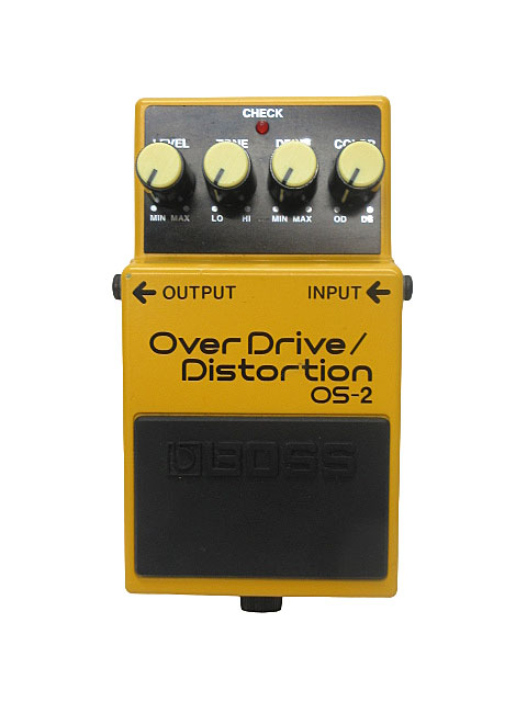 メーカー BOSS モデル OS-2 OverDrive/Distortion 商品説明 1台でオーバードライブとディストーションをブレンド！ 付属品 本体、箱 状態 B（中古であり多少の使用感がある商品です。） 使用擦り傷がありますが動作良好です。 注意事項 ご使用のPC環境によって、実物とは色味が異なる場合があります。 【商品管理について】・店頭並行販売の為欠品キャンセルになる場合がございます。・取扱時には細心の注意を払っておりますが、店頭展示品となりますので、汚れ・些細な傷等つく場合が御座います。上記を予めご理解頂きますようお願い申し上げます。【商品お問い合わせ対応について】ご対応、回答時間　10時～18時2営業日までに回答いたします。※各担当よりご返信いたします。