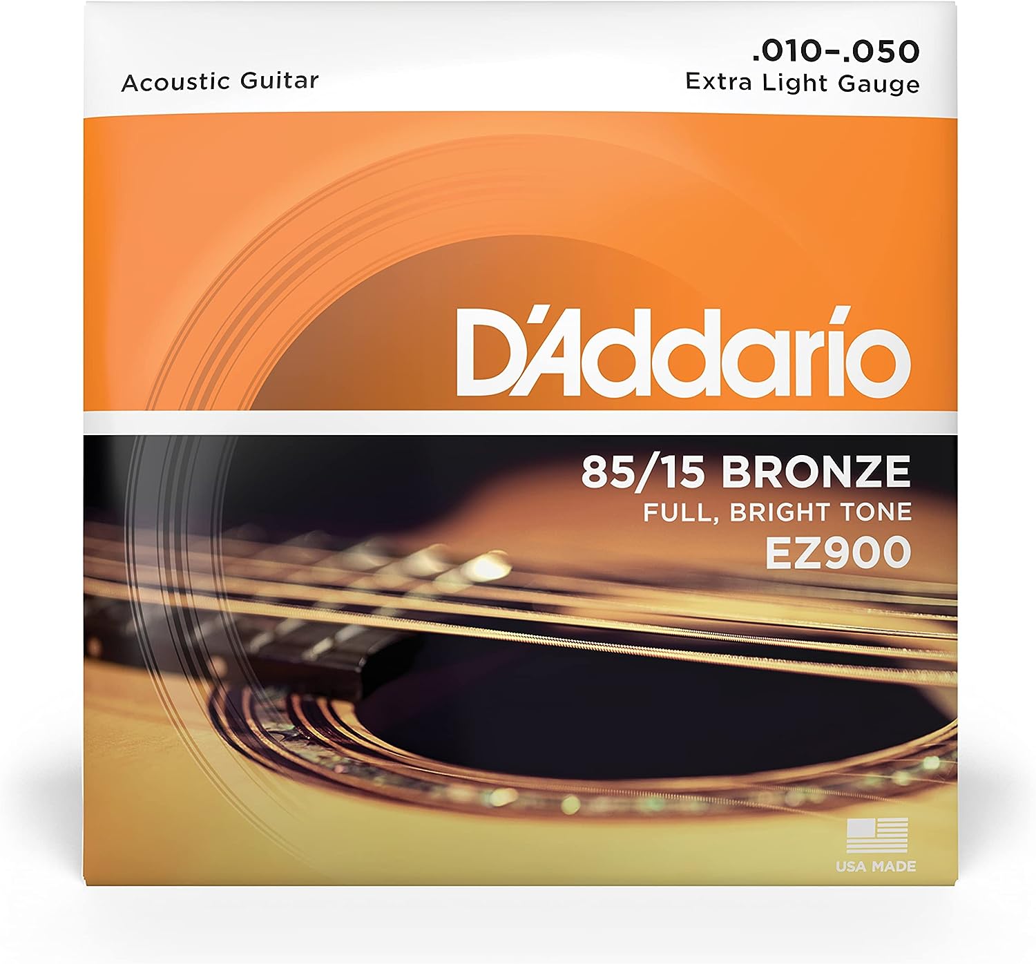 商品名 【未開封】 D'Addario ダダリオ 85/15 BRONZE .010-.050 Extra Light Gauge EZ900 アコースティックギター弦 【加治木店】 メーカー D'Addario ダダリオ 状態 N "未開封品です。 パッケージにキズ、スレがございます。 店頭併売品となりますので、売り切れの際はご容赦下さい。" JANコード 19954123079 注意事項 ご使用のPC環境によって、実物とは色味が異なる場合があります。 【商品管理について】・店頭並行販売の為欠品キャンセルになる場合がございます。・取扱時には細心の注意を払っておりますが、店頭展示品となりますので、汚れ・些細な傷等つく場合が御座います。上記を予めご理解頂きますようお願い申し上げます。　