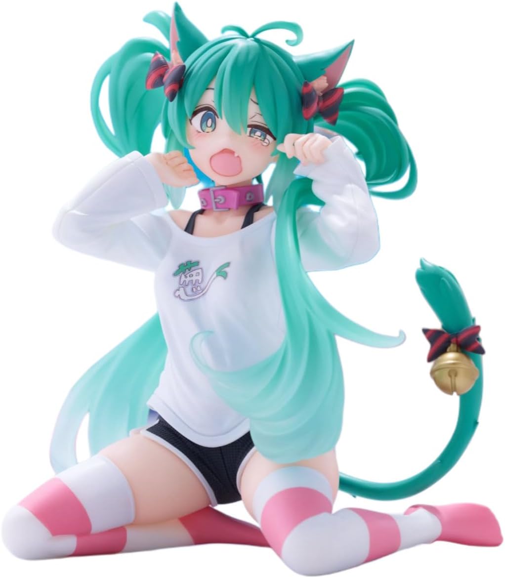 楽天市場】初音ミク Desktop Cute フィギュア ~猫耳Tシャツver 楽天市場】初音ミク Desktop Cute フィギュア ~猫耳Tシャツver