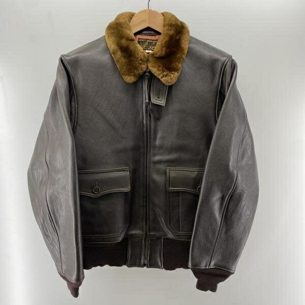 ����š�Buzz Rickson's G-1 �쥶�����㥱�å�(M����) �֥饦�� ������42 M83041 �Х��ꥯ����[24]