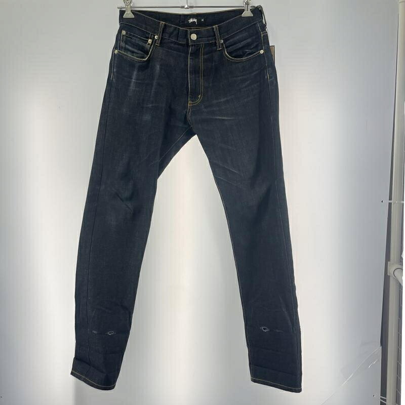 【中古】STUSSY ストレートデニムパンツ サイズW32 ブルー[19]