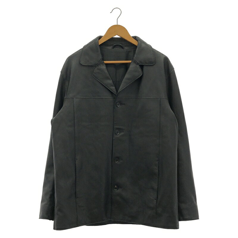 【中古】YOKE Cow Leather Car Jacket サイズ3(M～L相当) YK25FW01018B 黒 ヨーク[91]