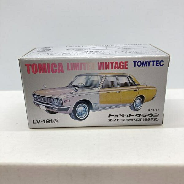 【中古】トミーテック 1/64 LV-181a トヨペット クラウン スーパーデラックス 69年式(ゴールド) 開封品 97