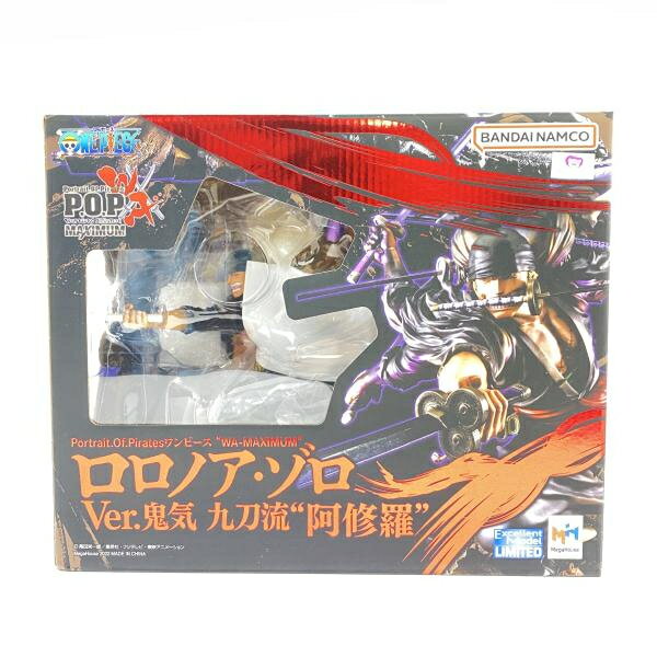 Rakuten - 【中古】底部開封)Portrait.Of.Pirates“WA-MAXIMUM”ロロノア・ゾロVer.鬼気九刀流“阿修羅”フィギュア[95]