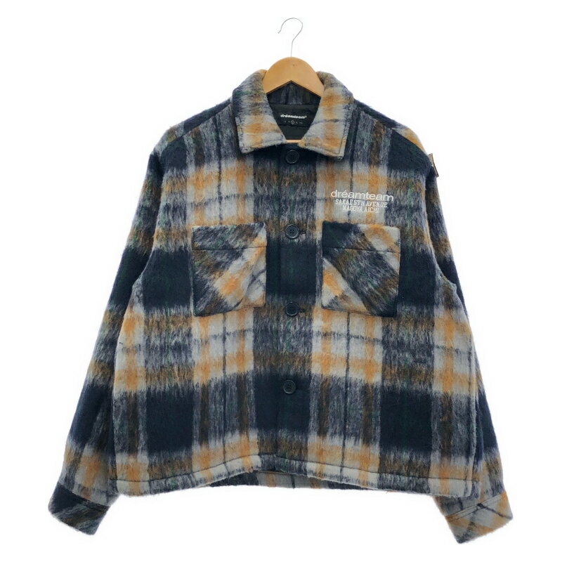 Dreamteam D Star Logo Mohair Flannel Jacket サイズL ブルー ドリームチーム