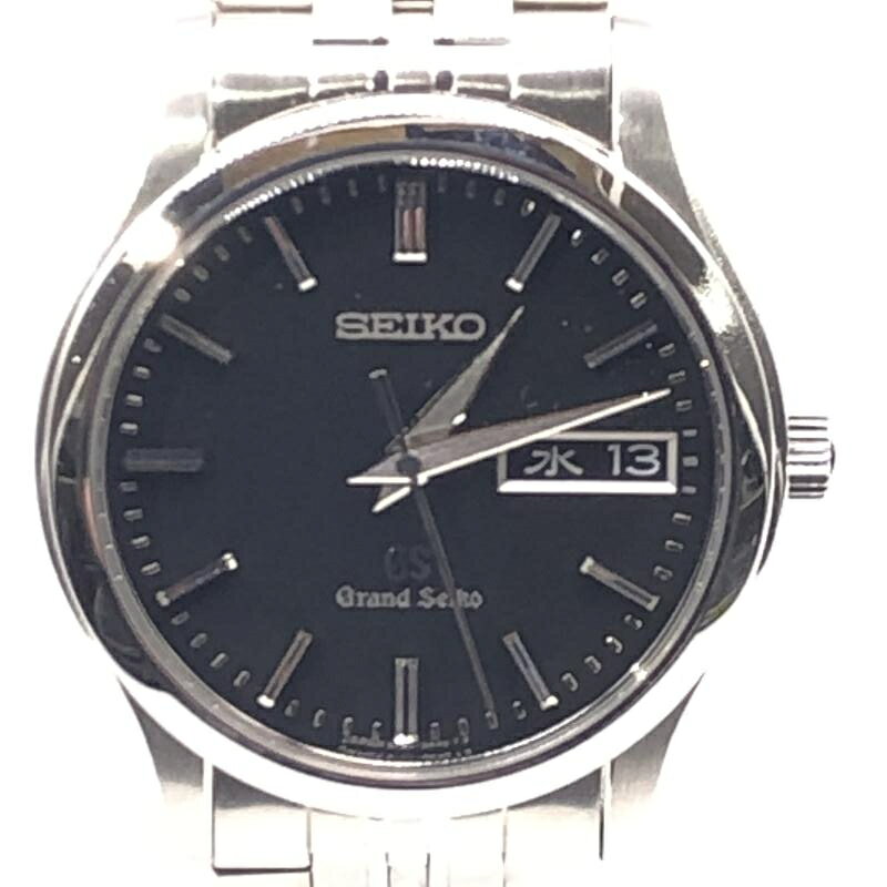 【中古】Grand Seiko デイデイト ブラック文字盤 クォーツ 腕時計 9F83-0AB0　グランドセイコー[17]