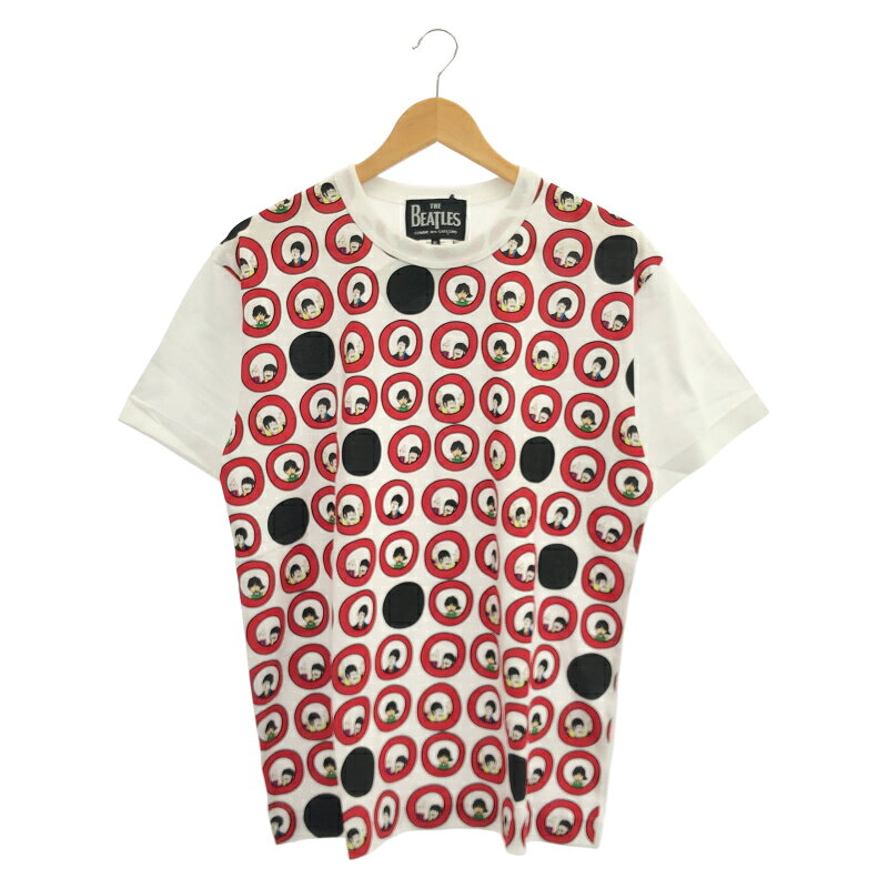 【中古】COMME des GARCONS×THE BEATLES 総柄Tシャツ ホワイト サイズXL VZ-T004 コムデギャルソン サ・ビートルズ[24]