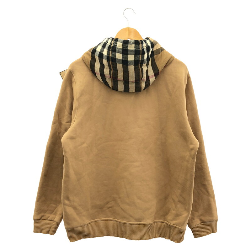 中古 BURBERRY ノバチェックフード プルオーバーパーカー キャメル サイズM-L相当 汚れ otakarasouko-10382390 お宝創庫 サンプル画像2